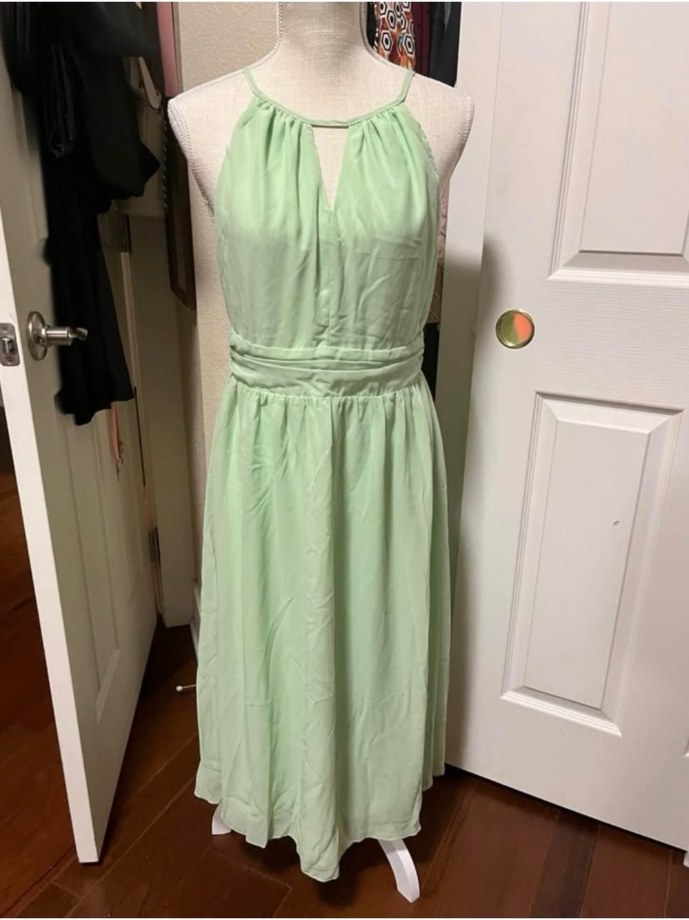Mint Halter Dress - Elegant Sleeveless Style